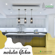 Make your compact kitchen trendy and unique with Green Interio Fusion