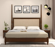  Buy Regal Upholstered Poster Bed Without Storage From Wooden Street