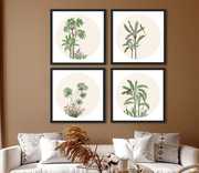 Buy Jade Tropical Tree Artistic Set of 4 Wall Frame