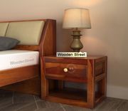 Buy Walken Bedside Table (Honey Finish) | WoodenStreet